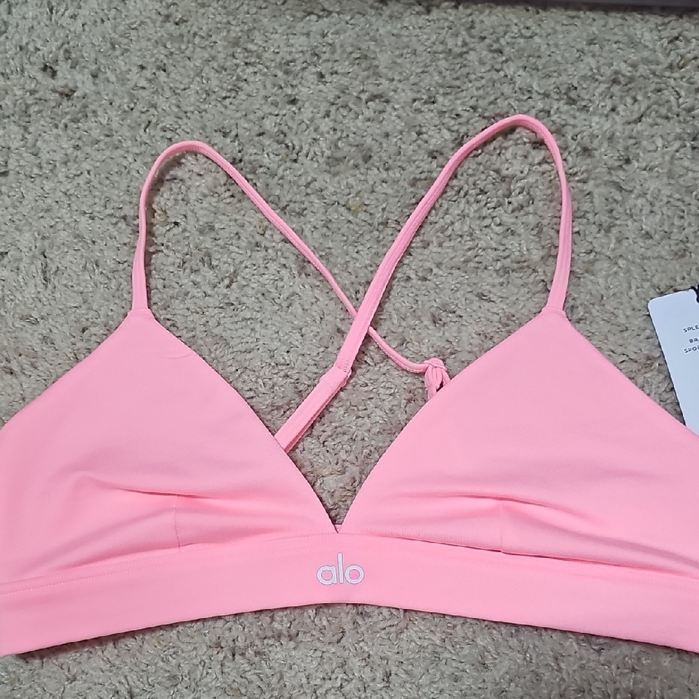 ALO Yoga Neon Bubblegum Splendor Bra